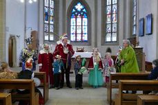 Naumburger Prinzenpaare mit Hofnarren besuchen den Kindergottesdienst (Foto: Karl-Franz Thiede)